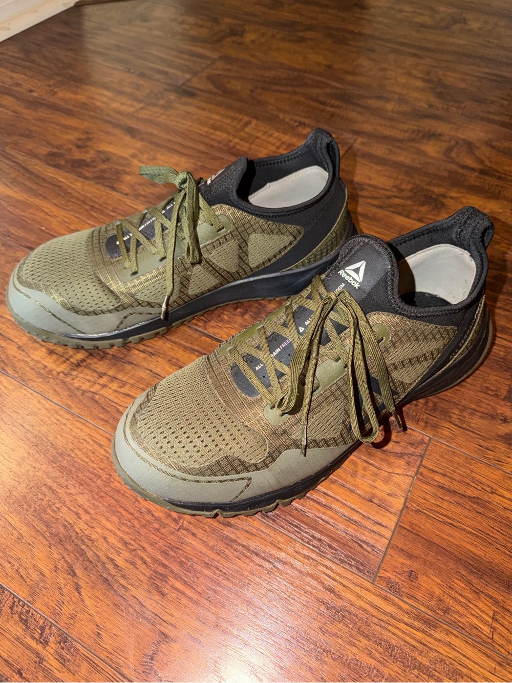 Reebok all-terrain freedom men’s olive green black memory tech trail shoes 11.5 - Picture 4 of 15